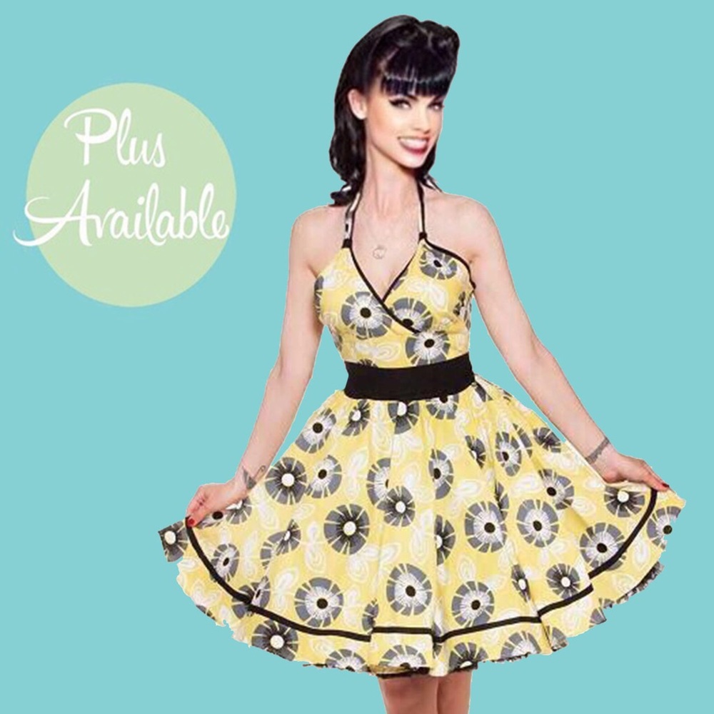 🌺Kinny & Howie Monica 1950s Daisy Swing Dress